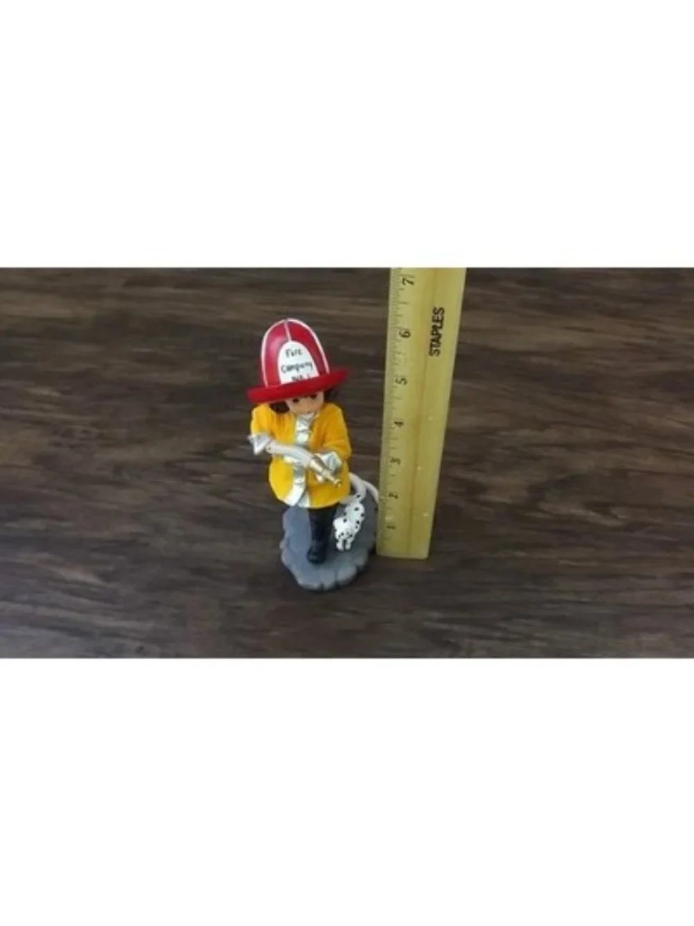 Vintage Madame Alexander Firefighter Girl Figurine Resin 2000 Dog Dalamation Y2K